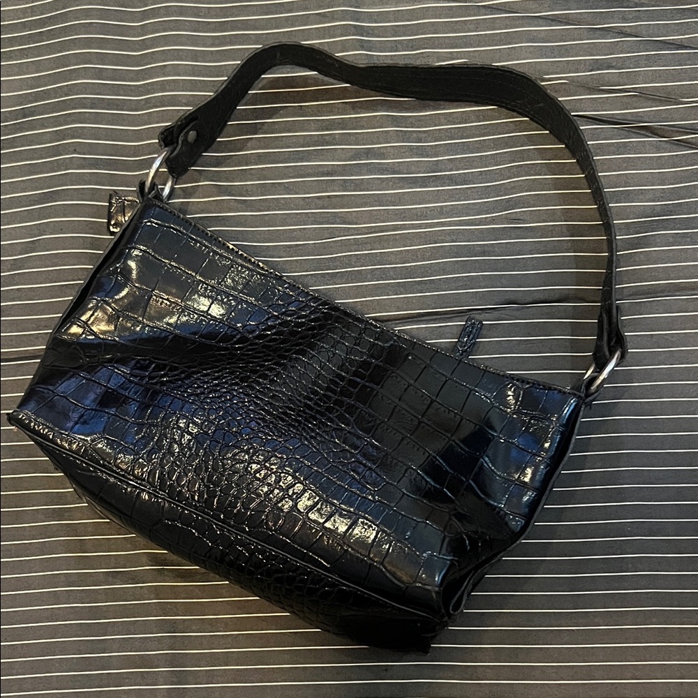 Poppie Jones Black Patent Leather Bag